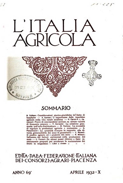 L'Italia agricola