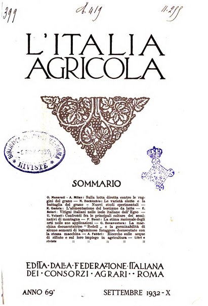 L'Italia agricola