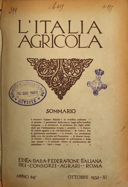 L'Italia agricola