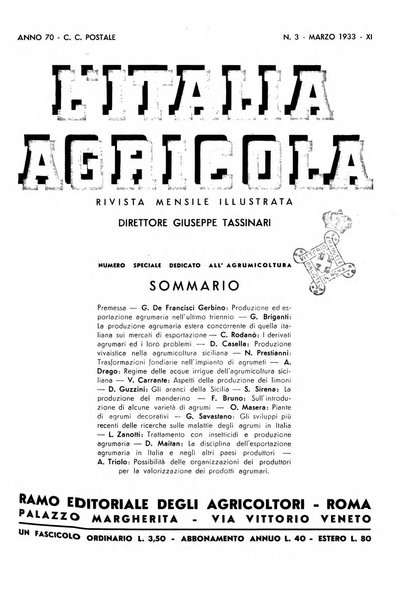 L'Italia agricola