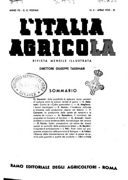 L'Italia agricola