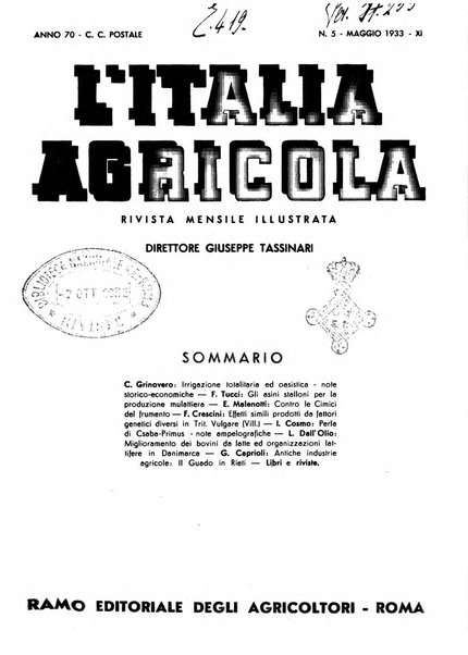 L'Italia agricola