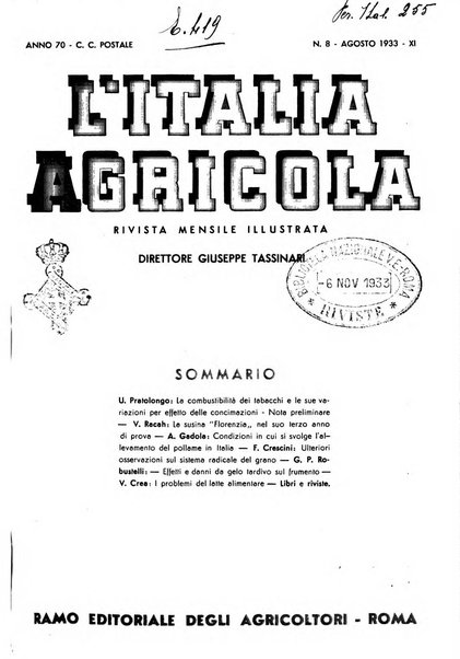 L'Italia agricola