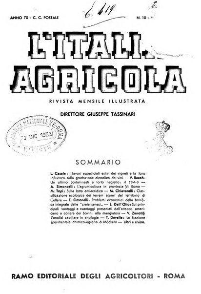 L'Italia agricola