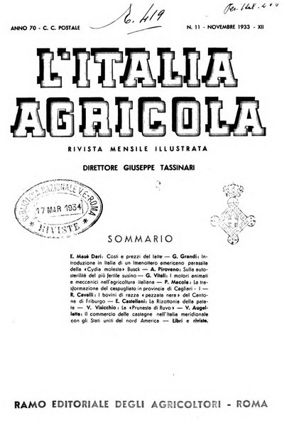 L'Italia agricola