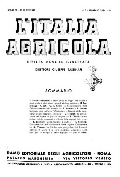 L'Italia agricola