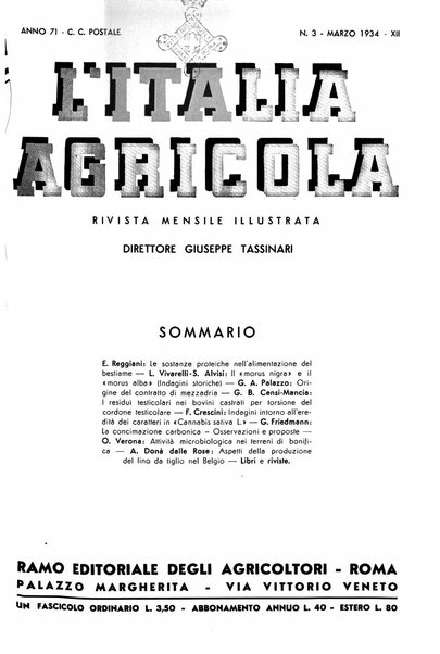 L'Italia agricola