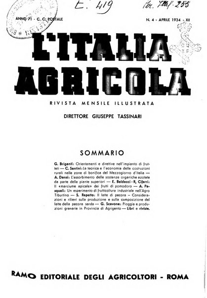 L'Italia agricola