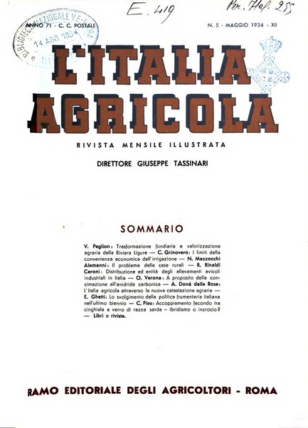 L'Italia agricola