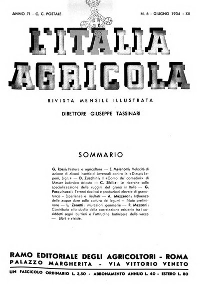 L'Italia agricola