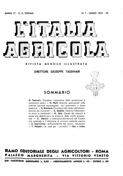 L'Italia agricola