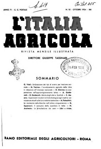 L'Italia agricola