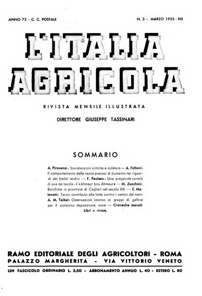 L'Italia agricola