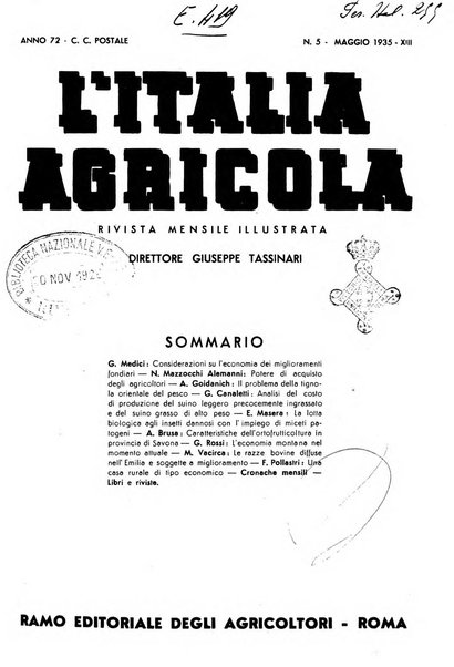 L'Italia agricola