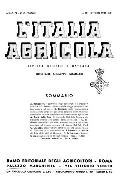 L'Italia agricola