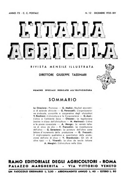 L'Italia agricola