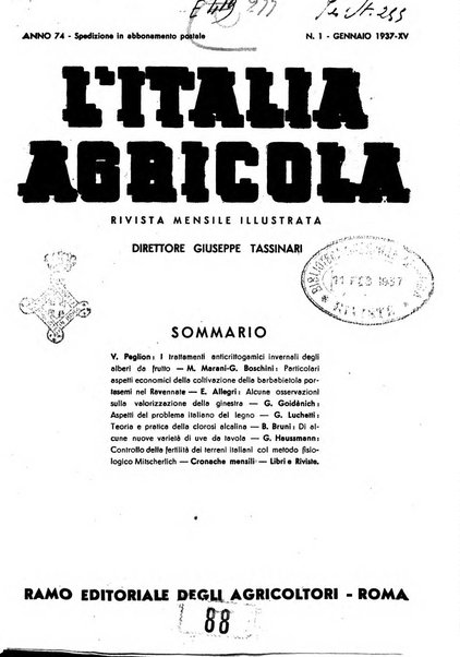 L'Italia agricola