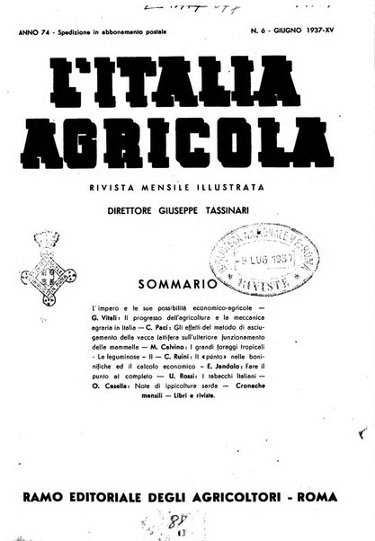 L'Italia agricola