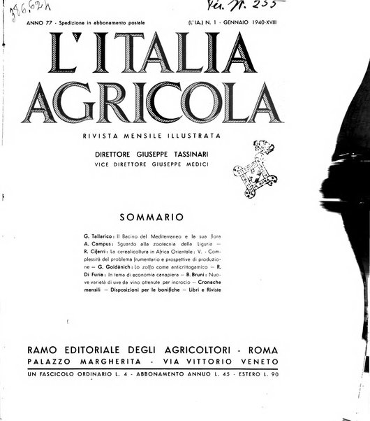 L'Italia agricola