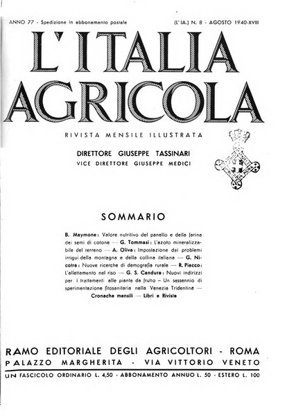 L'Italia agricola