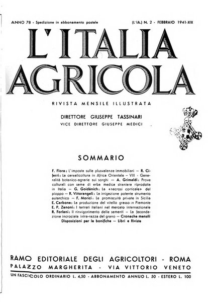 L'Italia agricola