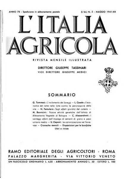 L'Italia agricola