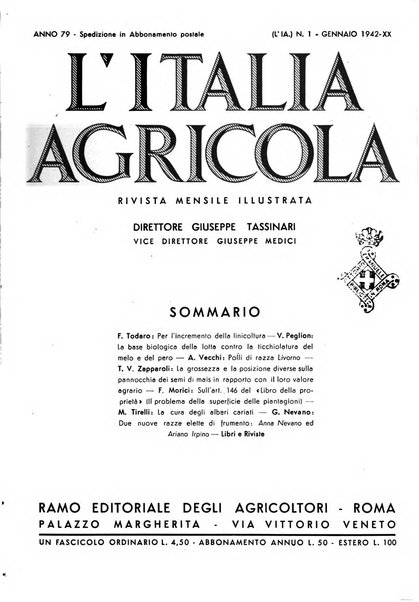 L'Italia agricola