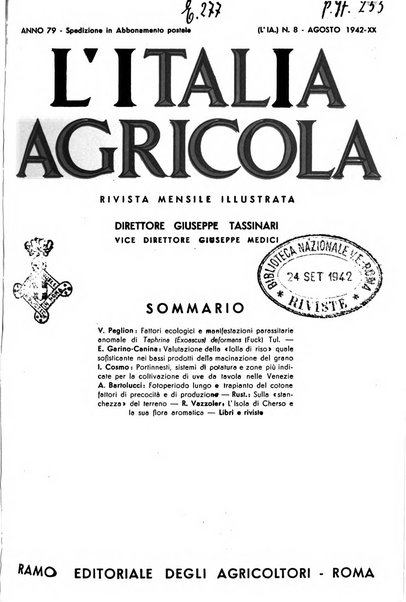 L'Italia agricola