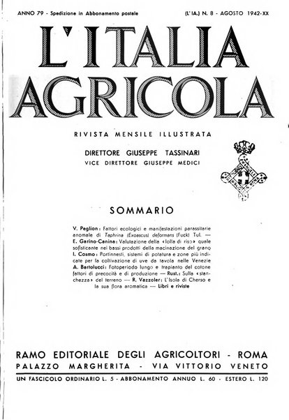 L'Italia agricola