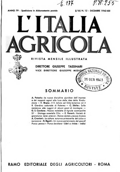 L'Italia agricola