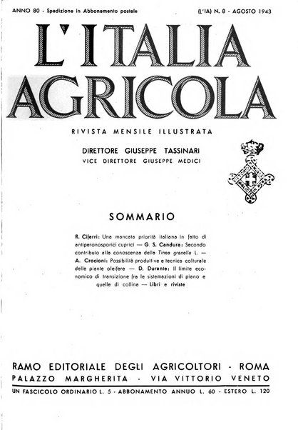 L'Italia agricola