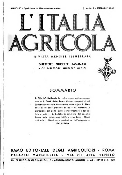 L'Italia agricola