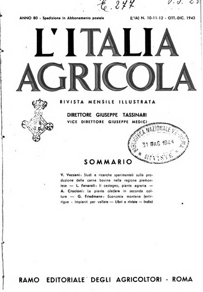 L'Italia agricola