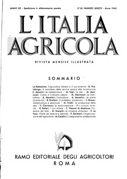 L'Italia agricola