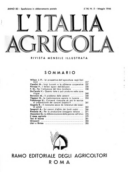 L'Italia agricola