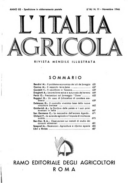 L'Italia agricola