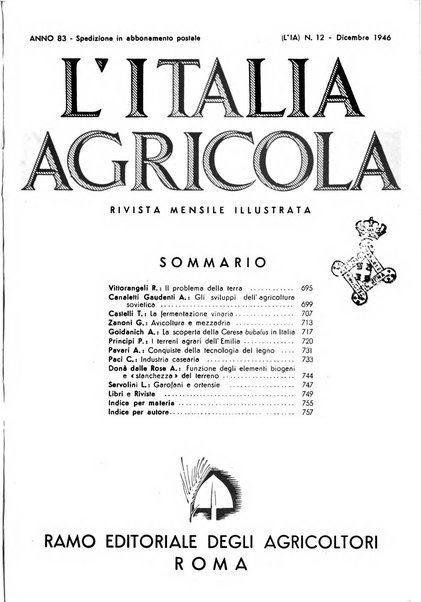 L'Italia agricola