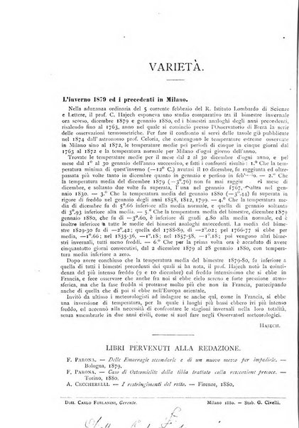 Gazzetta degli ospitali officiale per la pubblicazione degli atti del Consiglio degli Istituti ospitalieri di Milano