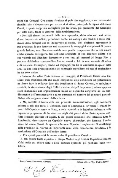 Gazzetta degli ospitali officiale per la pubblicazione degli atti del Consiglio degli Istituti ospitalieri di Milano