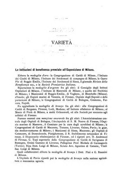 Gazzetta degli ospitali officiale per la pubblicazione degli atti del Consiglio degli Istituti ospitalieri di Milano