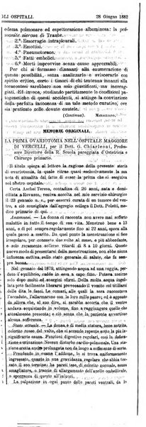 Gazzetta degli ospitali officiale per la pubblicazione degli atti del Consiglio degli Istituti ospitalieri di Milano