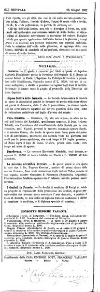 Gazzetta degli ospitali officiale per la pubblicazione degli atti del Consiglio degli Istituti ospitalieri di Milano