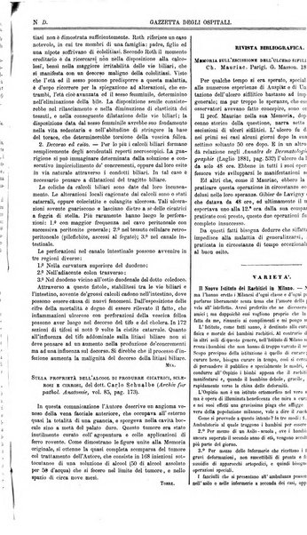 Gazzetta degli ospitali officiale per la pubblicazione degli atti del Consiglio degli Istituti ospitalieri di Milano