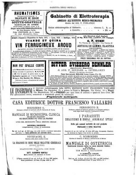 Gazzetta degli ospitali officiale per la pubblicazione degli atti del Consiglio degli Istituti ospitalieri di Milano