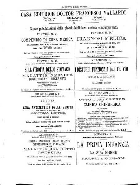 Gazzetta degli ospitali officiale per la pubblicazione degli atti del Consiglio degli Istituti ospitalieri di Milano