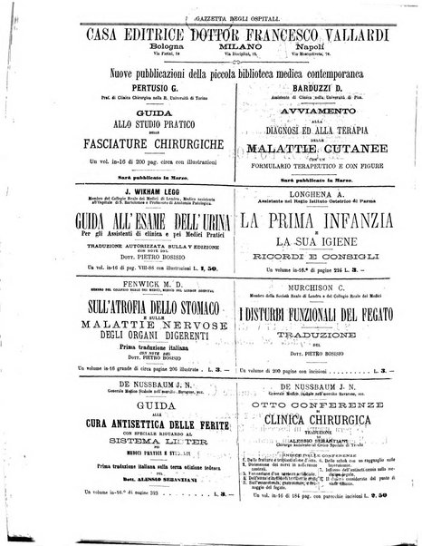 Gazzetta degli ospitali officiale per la pubblicazione degli atti del Consiglio degli Istituti ospitalieri di Milano