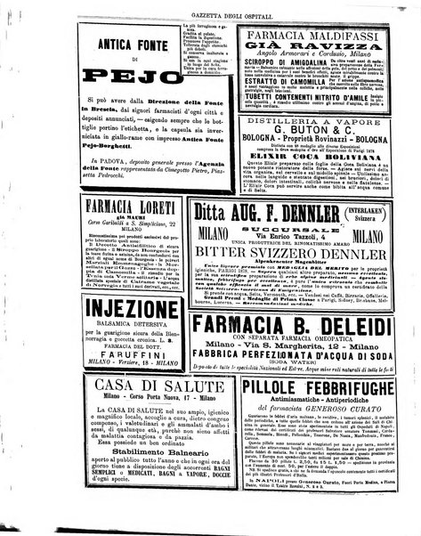 Gazzetta degli ospitali officiale per la pubblicazione degli atti del Consiglio degli Istituti ospitalieri di Milano