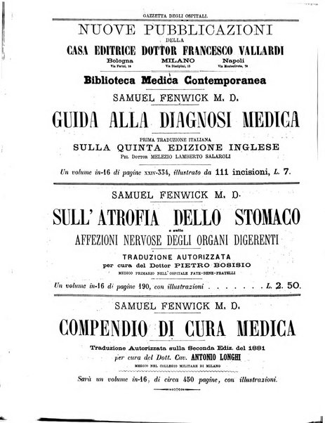 Gazzetta degli ospitali officiale per la pubblicazione degli atti del Consiglio degli Istituti ospitalieri di Milano