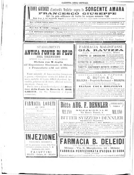 Gazzetta degli ospitali officiale per la pubblicazione degli atti del Consiglio degli Istituti ospitalieri di Milano