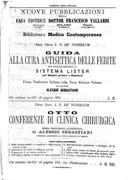 Gazzetta degli ospitali officiale per la pubblicazione degli atti del Consiglio degli Istituti ospitalieri di Milano